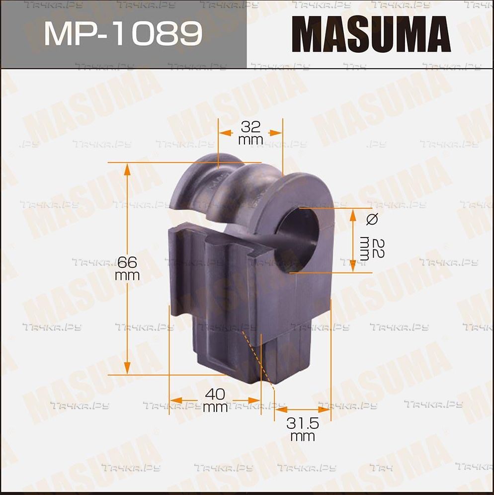 Втулки стабилизатора Masuma передние для Nissan Tiida I 2007-2012. Артикул MP-1089