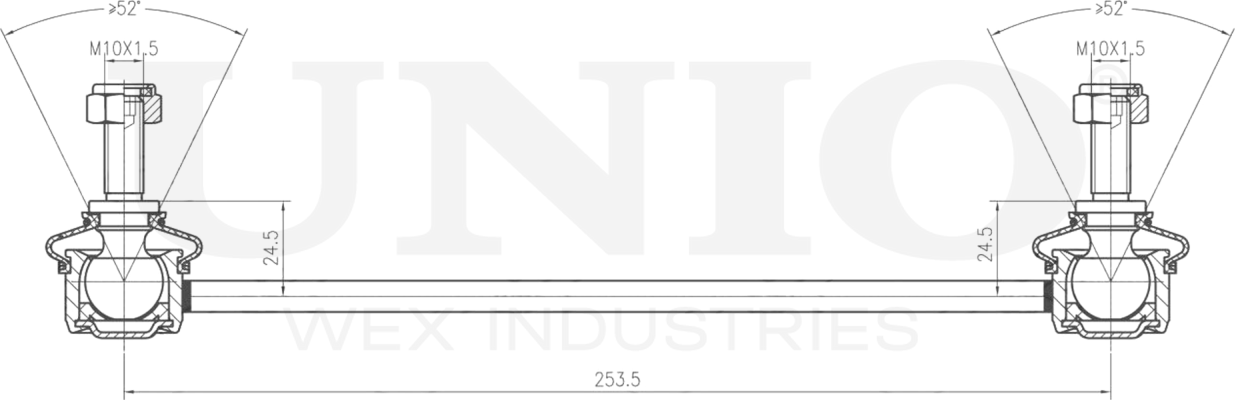 Тяга/стойка стабилизатора (Unio). Артикул SSP-50088