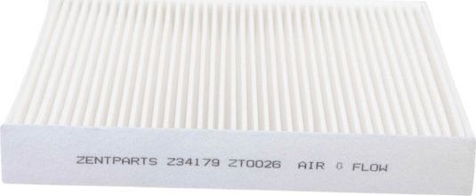 Салонный фильтр Zentparts. Артикул Z34179