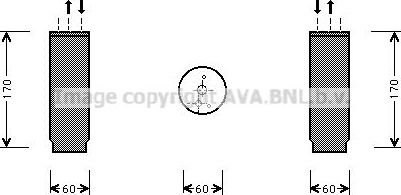 Осушитель кондиционера AVA (алюминий). Артикул CRD073