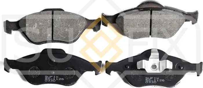 Колодки тормозные дисковые передние правые/левые FORD FIESTA IV (JA, JB) 1995-20 (Sufix). Артикул SX1126