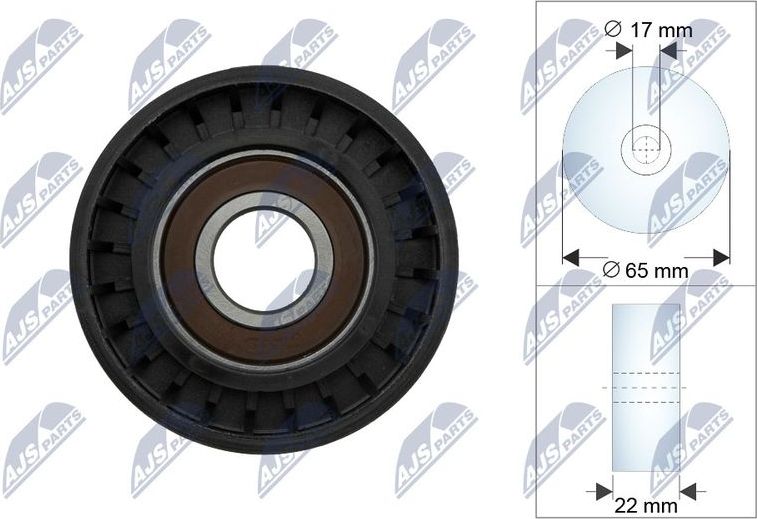 Натяжной ролик (натяжитель) приводного поликлинового ремня NTY. Артикул RNK-ME-086