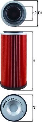 Воздушный фильтр Mahle. Артикул LX 608