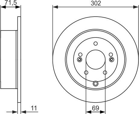 Тормозной диск Bosch. Артикул 0 986 479 C15