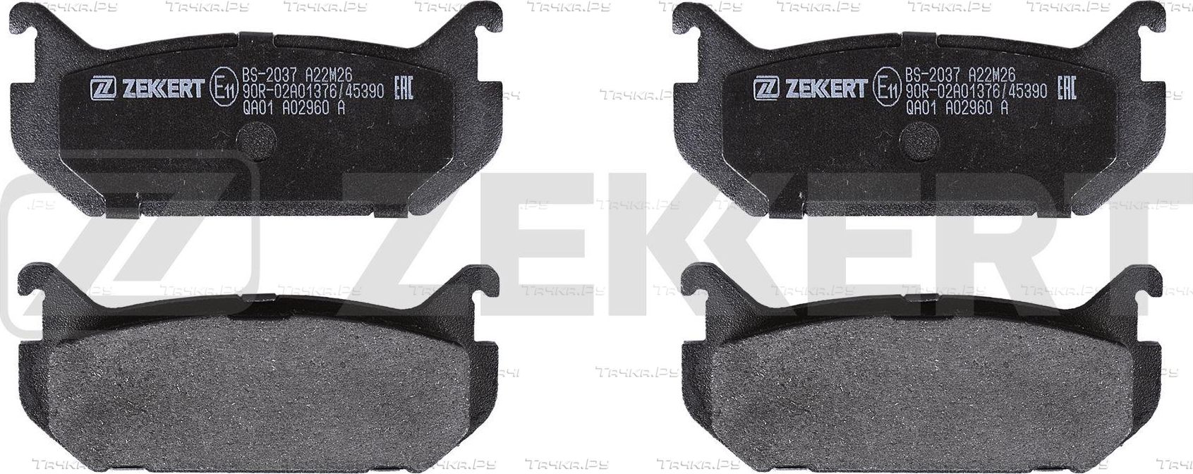 Тормозные колодки Zekkert задние для Mazda Xedos 6 1992-1999. Артикул BS-2037