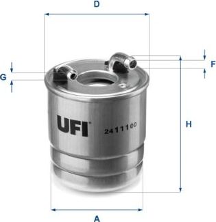 Топливный фильтр UFI. Артикул 24.111.00