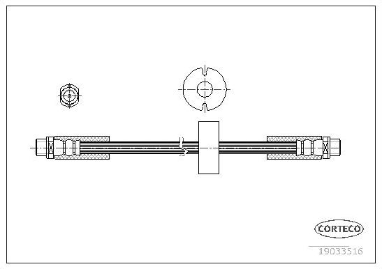 Тормозной шланг Corteco передний для Audi A6 allroad I (C5) 2000-2005. Артикул 19033516