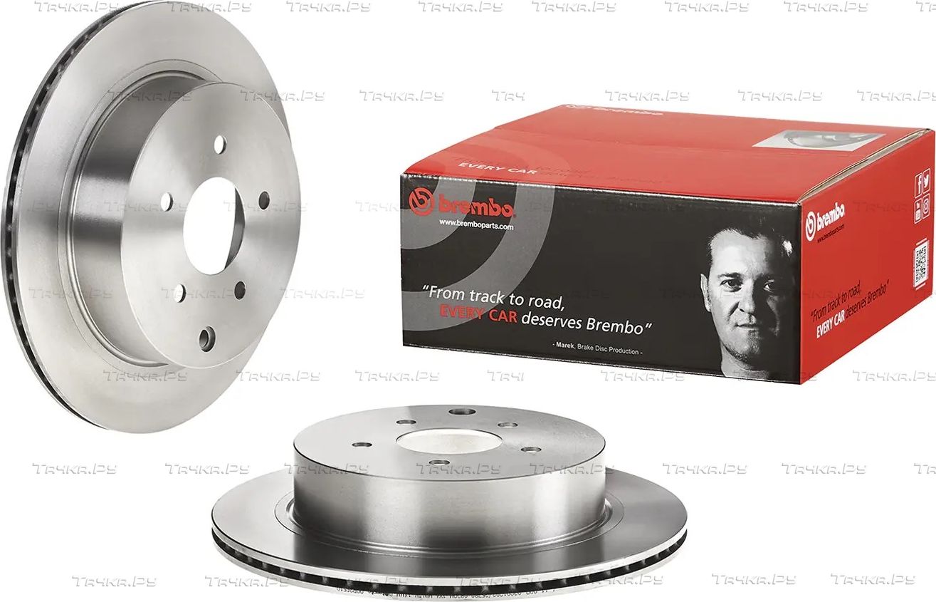 Тормозной диск Brembo PRIME LINE задний для Infiniti FX II (S51) 2008-2013. Артикул 09.B265.10