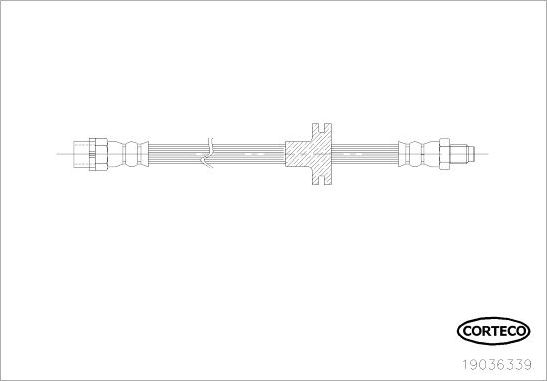Тормозной шланг Corteco. Артикул 19036339
