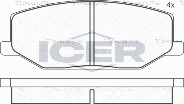 Тормозные колодки Icer передние для Mazda AZ-Offroad 1998-2014. Артикул 180468