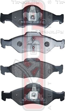 Тормозные колодки Akyoto Packing AKYOTO передние для Mazda 121 III 1996-2003. Артикул AKD-0140