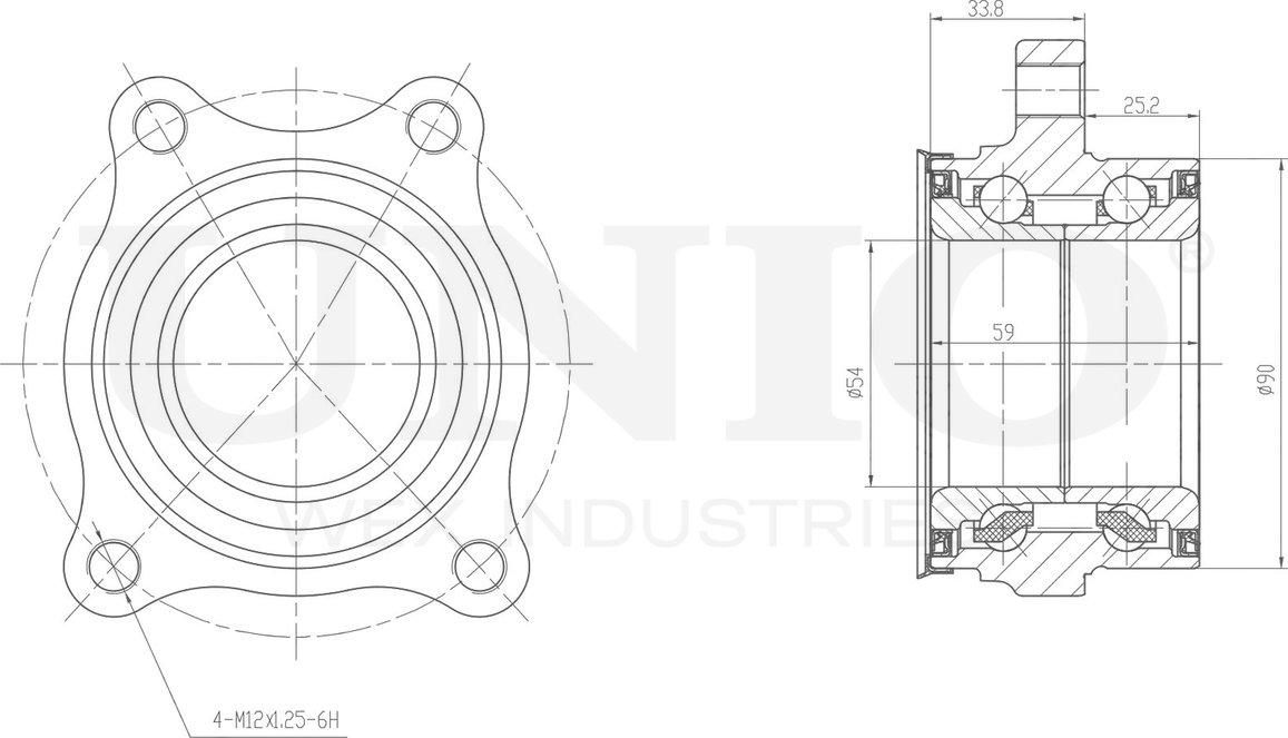 Ступица колеса с интегрированным подшипником (Unio). Артикул HUB-20280