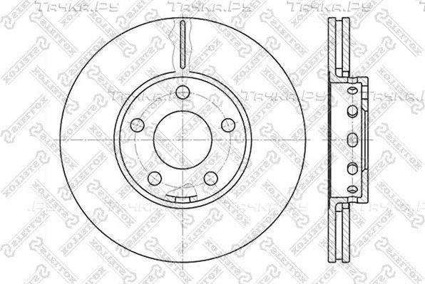 Тормозной диск Stellox передний для Audi A6 II (C5) 1997-2005. Артикул 6020-4743V-SX