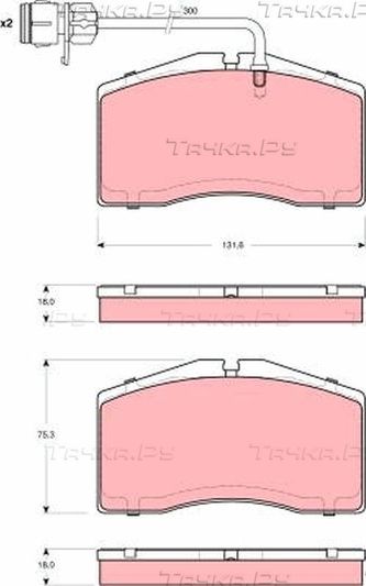 Тормозные колодки TRW. Артикул GDB1506