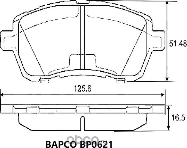 Колодки тормозные дисковые BP0621 передние, комплект, (Bapco) Bapco. Артикул BP0621