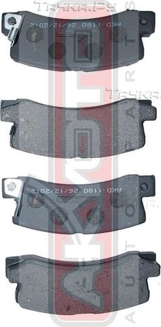 Тормозные колодки Akyoto Packing AKYOTO задние для Lexus RX I 1998-2003. Артикул AKD-1180