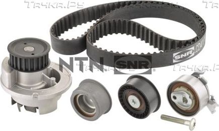 Помпа (водяной насос) с комплектом ремня ГРМ NTN / SNR для Opel Astra H 2004-2010. Артикул KDP453.170