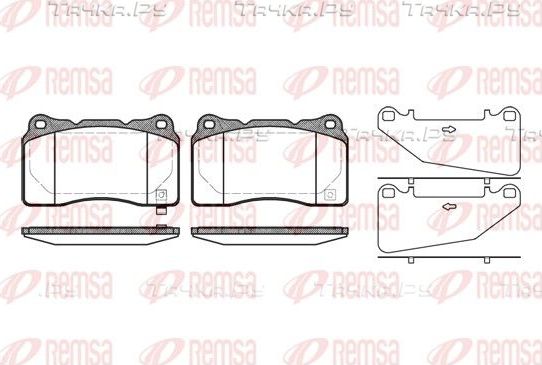 Тормозные колодки Remsa передние для Subaru Impreza II 2001-2007. Артикул 0666.32