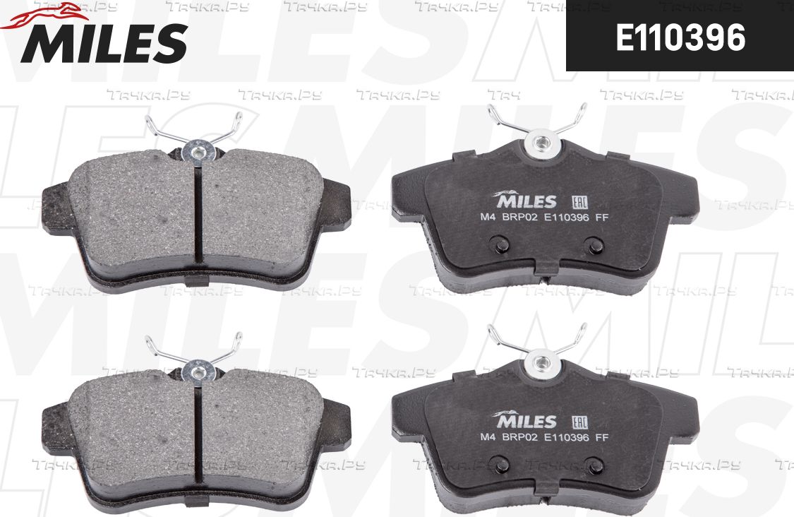 Тормозные колодки Miles (Semi-Metallic) задние для Citroen DS5 2011-2015. Артикул E110396