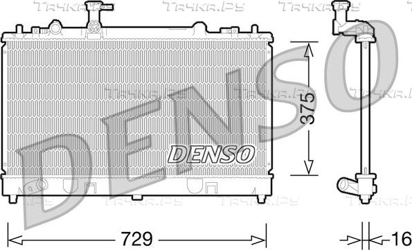 Радиатор охлаждения двигателя Denso. Артикул DRM44028