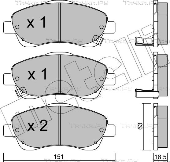 Тормозные колодки Metelli. Артикул 22-0450-0