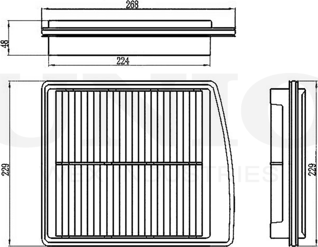 Фильтр воздушный (Unio). Артикул FLT-10260