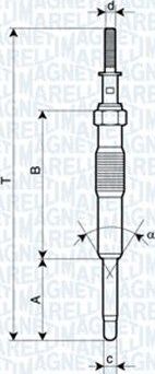 Свеча накаливания (накала) Magneti Marelli. Артикул 062900034304