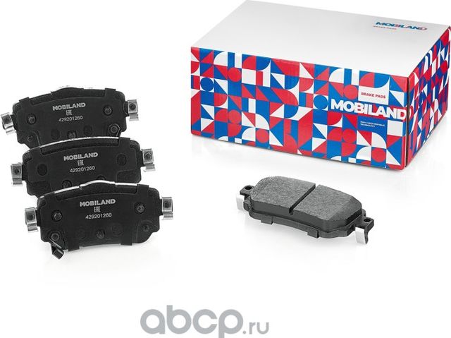 Колодки тормозные дисковые задние (4 шт.) с п/шум. пласт. NISSAN QASHQAI II (J11 (Mobiland). Артикул 429201260