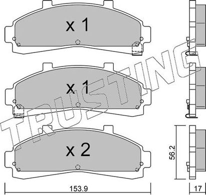 Тормозные колодки Trusting передние для Ford Explorer II 1996-2001. Артикул 699.0
