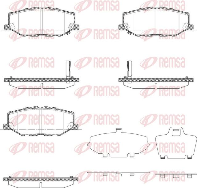 Тормозные колодки Remsa передние для Suzuki Jimny IV 2018-2026. Артикул 1914.02
