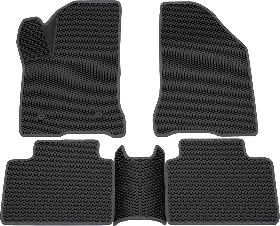 Коврики Rezkon 3D EVA Ромб резиновые для салона Lada Vesta 2015-2026 Серый кант. Артикул 9239045102