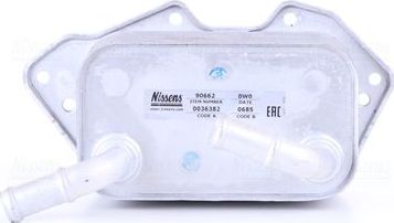 Радиатор масляный (маслоохладитель) для двигателя Nissens (алюминий) для Audi A4 IV (B8) 2007-2015. Артикул 90662