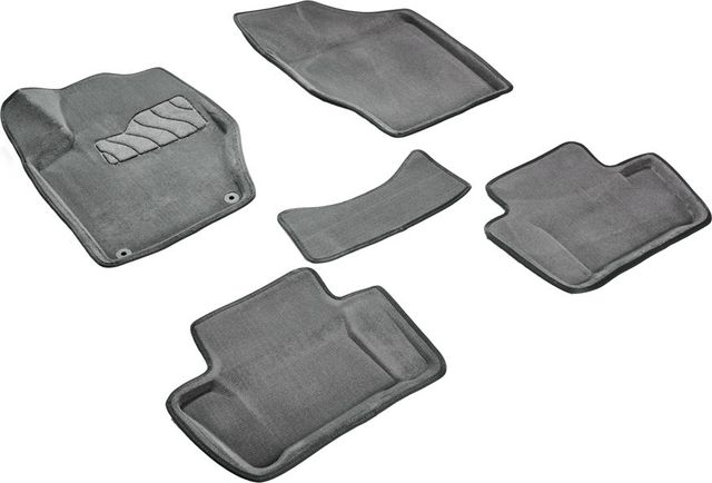 Коврики Seintex 3D ворсовые для салона Peugeot 408 2012-2026 Серые. Артикул 99068