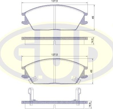 Тормозные колодки G.U.D.. Артикул GBP880173