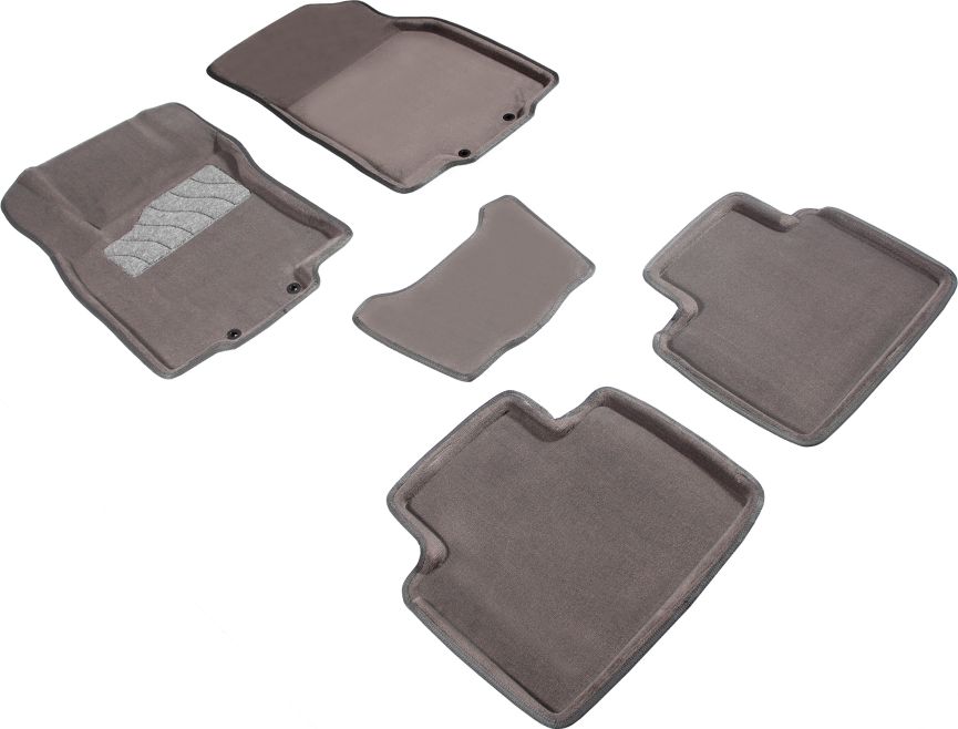 Коврики Seintex 3D ворсовые для салона Nissan X-Trail Т-32 2015-2026 Серые. Артикул 86412