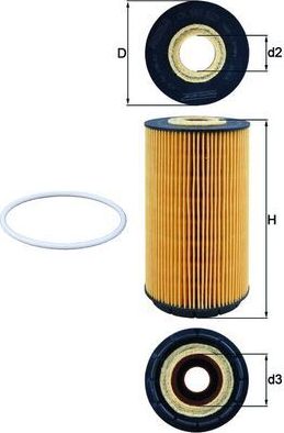 Масляный фильтр Mahle-Knecht. Артикул OX 557D