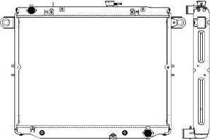 Радиатор охлаждения двигателя Sakura для Toyota Land Cruiser 100 1998-2007. Артикул 3462-1001