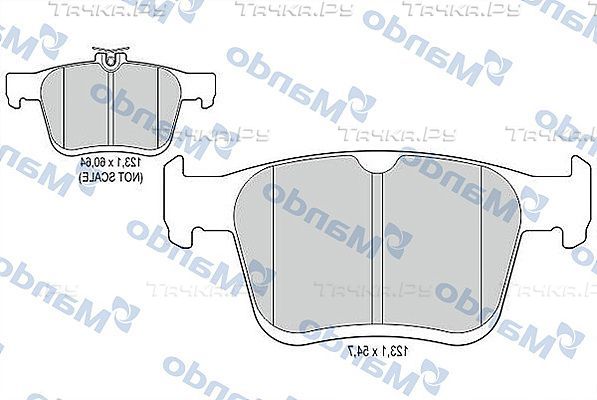 Тормозные колодки Mando задние для Volkswagen Golf VII 2012-2026. Артикул MBF015920