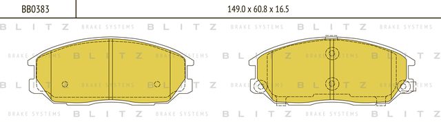 Колодки тормозные CHEVROLET CAPTIVA 06- перед. (Blitz). Артикул BB0383