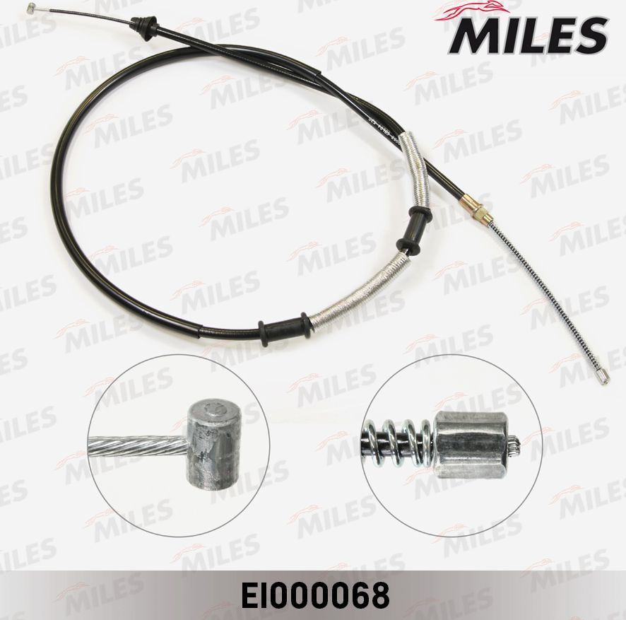 Трос ручника (тросик ручного тормоза) Miles. Артикул EI000068