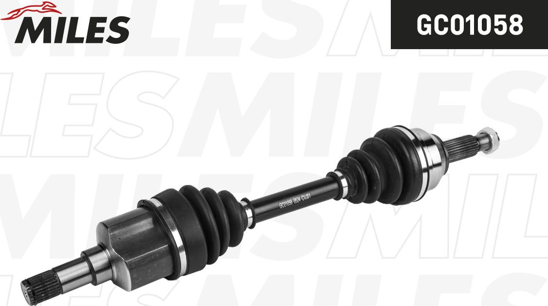 Полуось (привод в сборе, приводной вал) Miles. Артикул GC01058