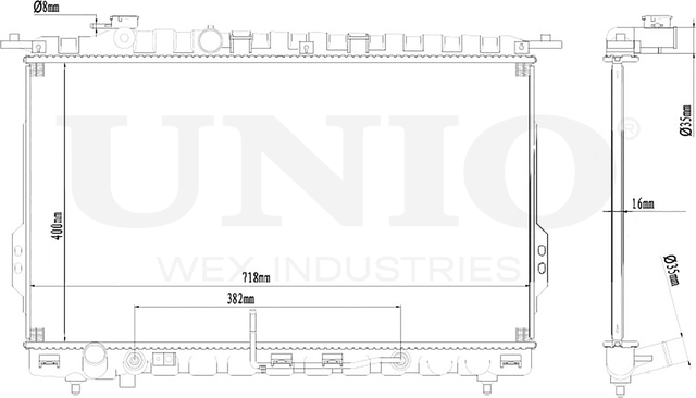 Радиатор двигателя (Unio). Артикул RAD-10005