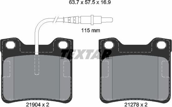 Тормозные колодки Textar Q+. Артикул 2190403