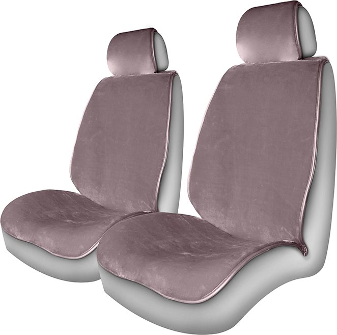 Накидки универсальные CarFashion Alpaca из искусственного меха на передние сидения авто, цвет Какао. Артикул 21210