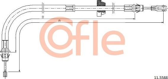 Трос ручника (тросик ручного тормоза) Cofle. Артикул 11.5588