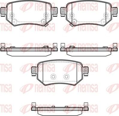 Тормозные колодки Remsa задние для Mazda 6 III (GJ) 2012-2026. Артикул 1682.02