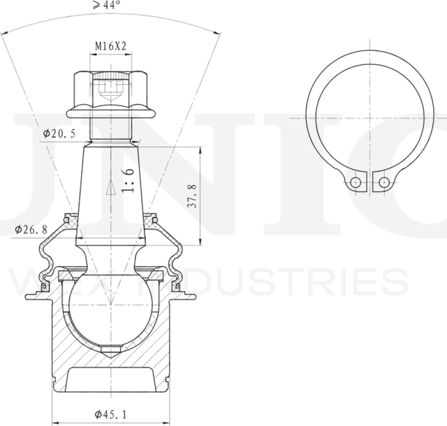 Опора шаровая (Unio). Артикул SSP-20131