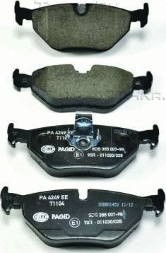 Тормозные колодки Hella задние для BMW 5 IV (E39) 1995-2004. Артикул 8DB 355 007-981
