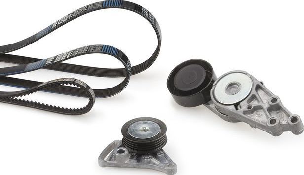 Приводной ремень поликлиновой с роликами (комплект) Gates Micro-V® Kit для Audi Cabriolet 1997-2000. Артикул K015PK1303