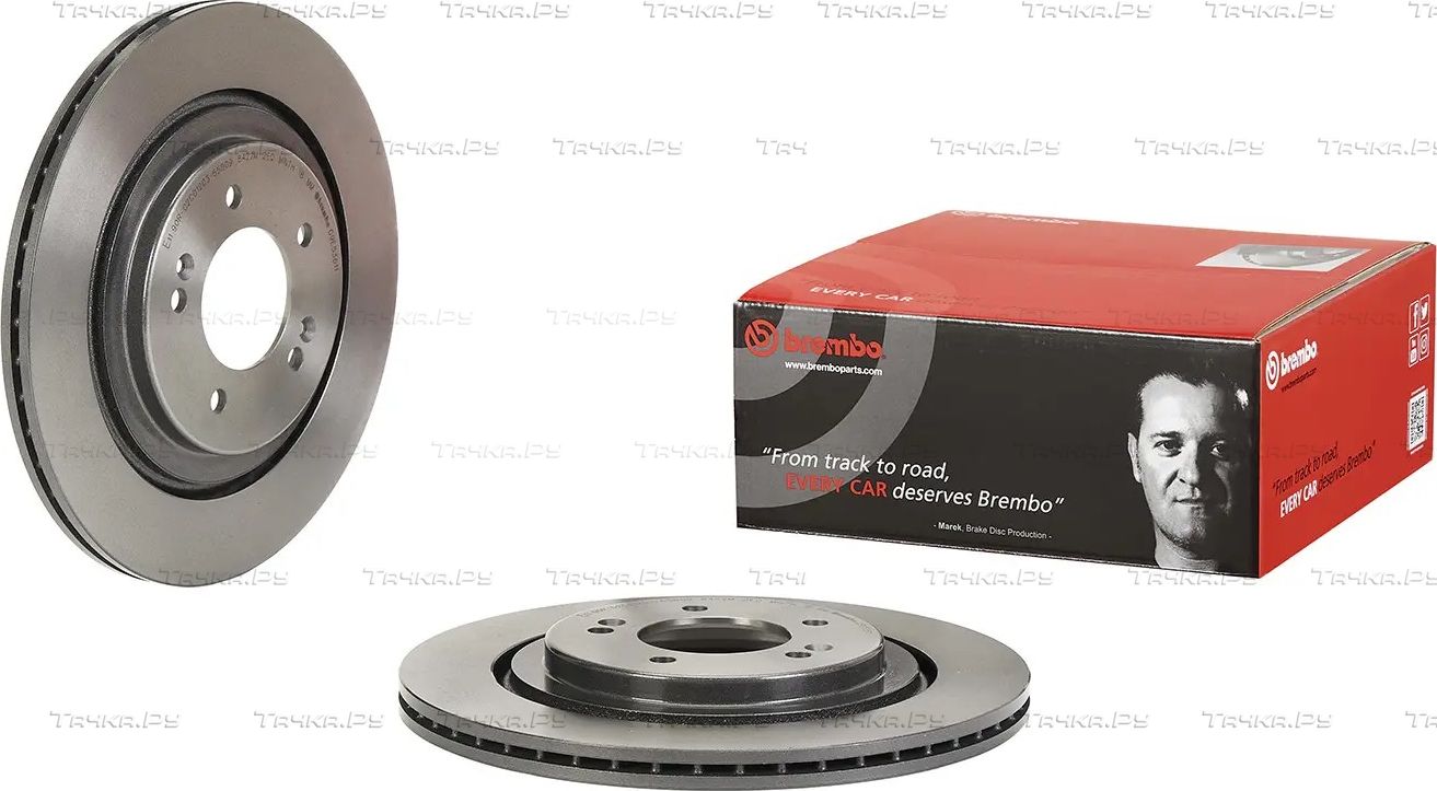 Тормозной диск Brembo PRIME LINE - UV Coated задний для Kia Optima IV 2015-2026. Артикул 09.E536.11